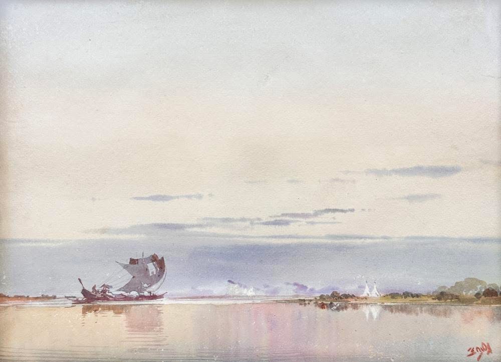 Sailing Towards Bagan, by U Ngwe Gaing